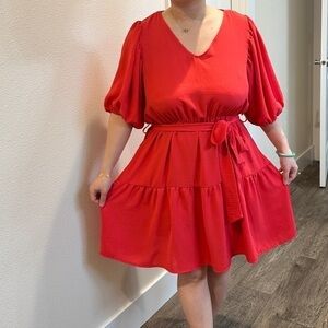 Elegant Red Women's Dress